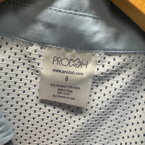 Prodoh Fishing Shirt Boys 6 Vented Long Roll Tab Sleeve Button Down UPF 50+ NEW - Picture 3 of 10